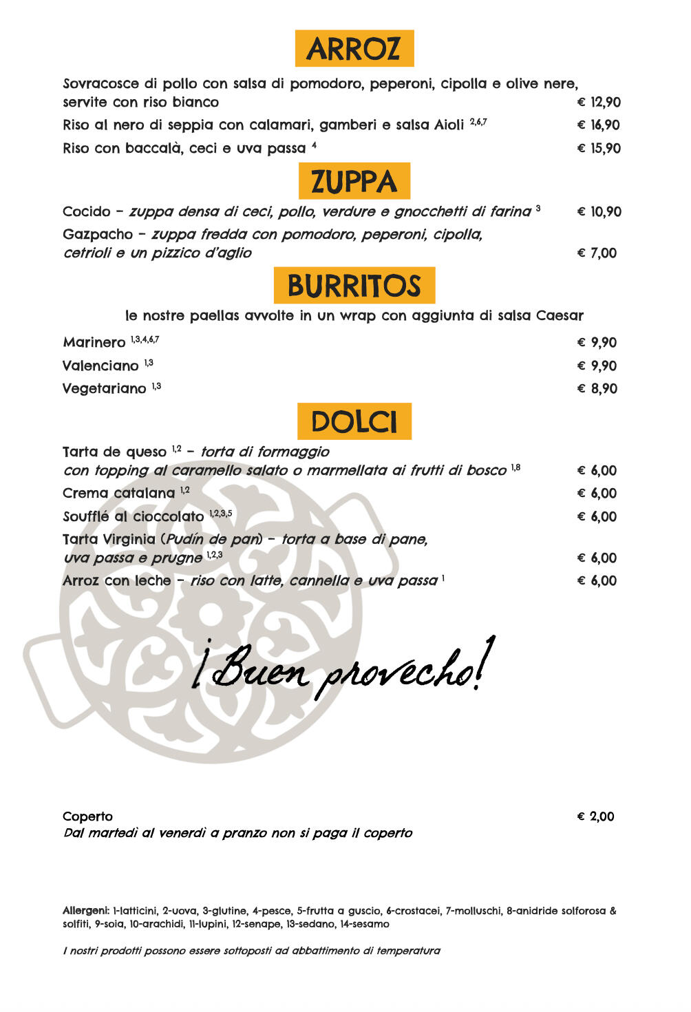 MenuTapasBar2 Menu